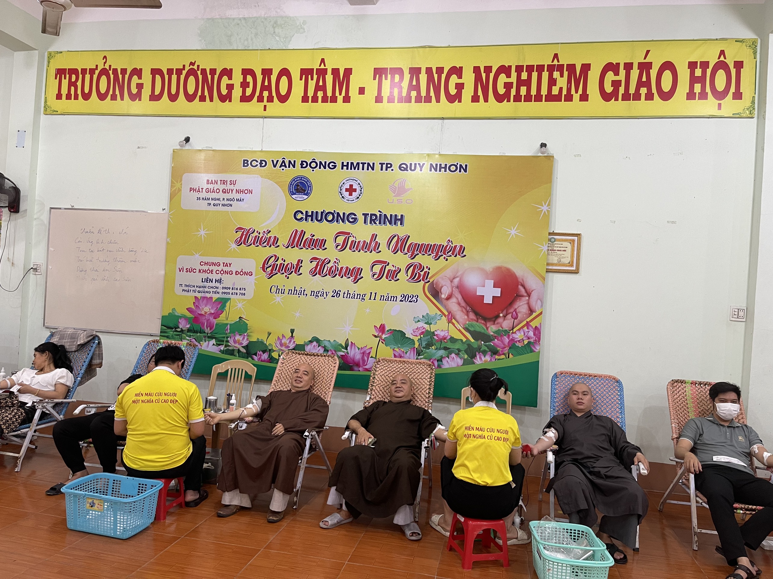 Ban Trị sự Phật giáo thành phố Quy Nhơn tổ chức hiến máu lần 7
